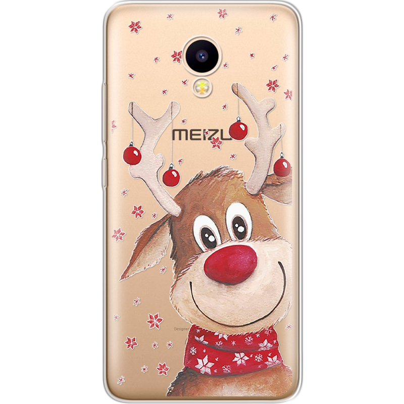 Прозрачный чехол Uprint Meizu M5C Winter Deer