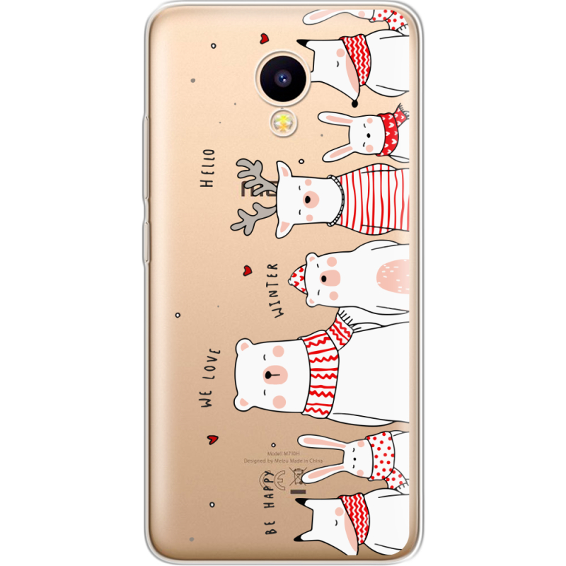 Прозрачный чехол Uprint Meizu M5C The Friendly Beasts