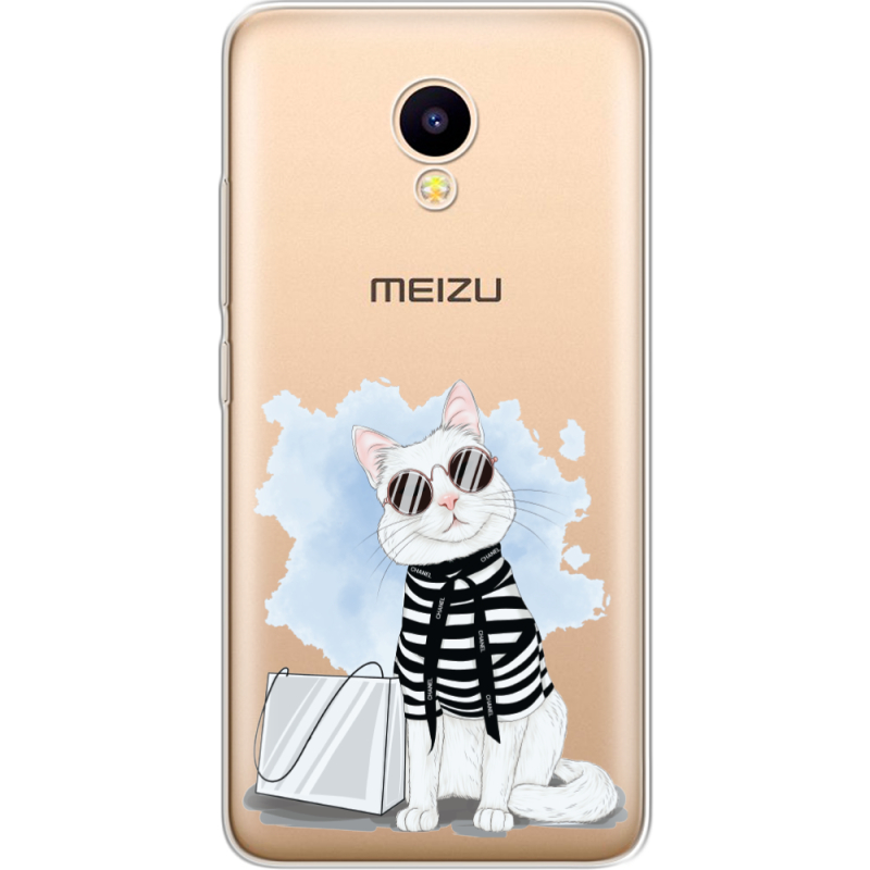 Прозрачный чехол Uprint Meizu M5C Cat Style