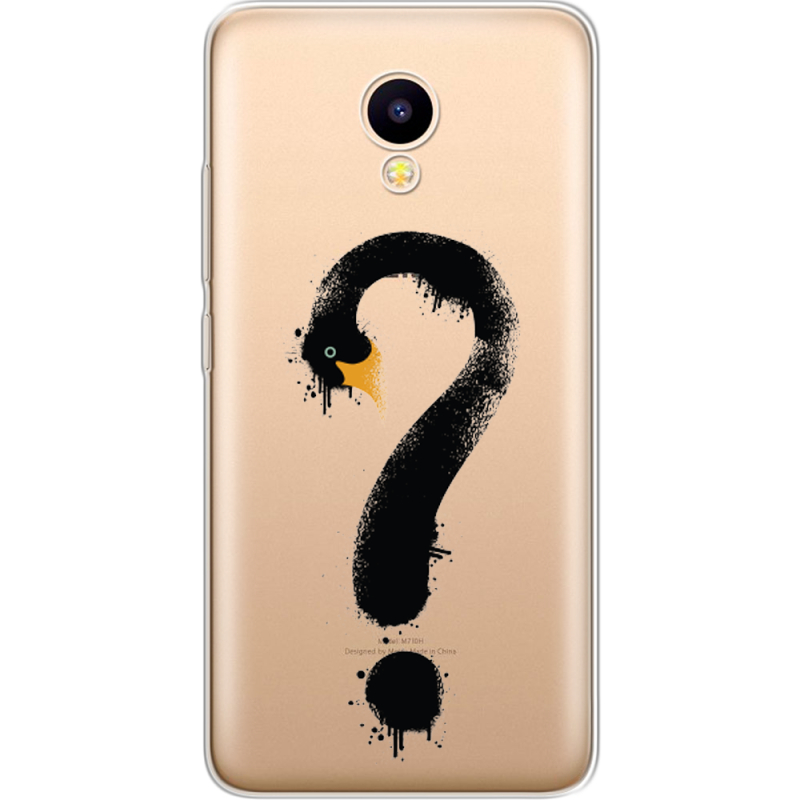 Прозрачный чехол Uprint Meizu M5C Swan question