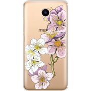 Прозрачный чехол Uprint Meizu M5C Cherry Blossom