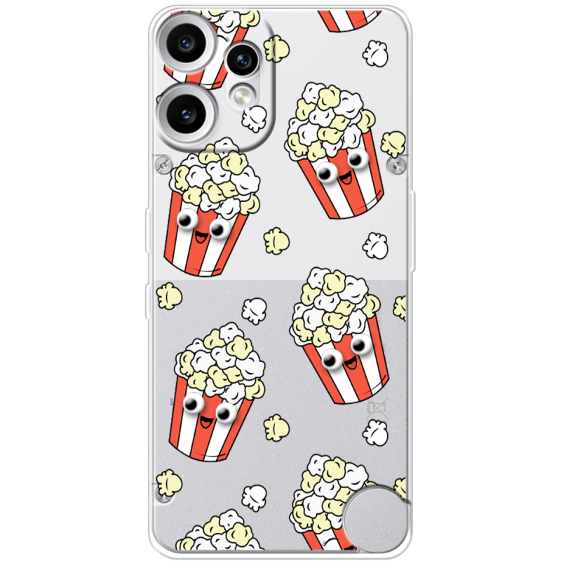 Прозорий чохол BoxFace Nothing CMF Phone 2 Pro с 3D-глазками Popcorn