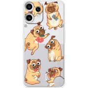 Прозорий чохол BoxFace Nothing CMF Phone 2 Pro с 3D-глазками Pug