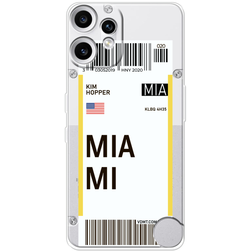 Прозорий чохол BoxFace Nothing CMF Phone 2 Pro Ticket Miami