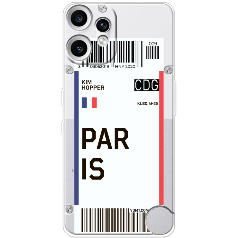 Прозорий чохол BoxFace Nothing CMF Phone 2 Pro Ticket Paris