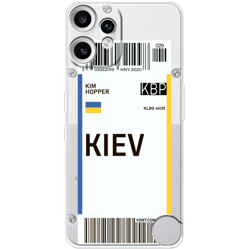 Прозорий чохол BoxFace Nothing CMF Phone 2 Pro Ticket Kiev