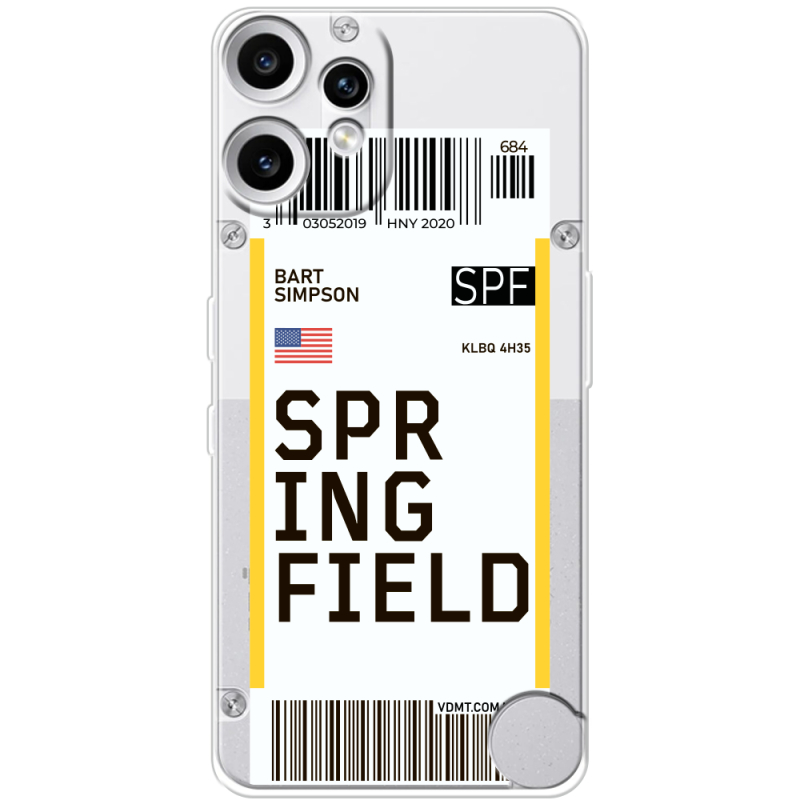 Прозорий чохол BoxFace Nothing CMF Phone 2 Pro Ticket Springfield