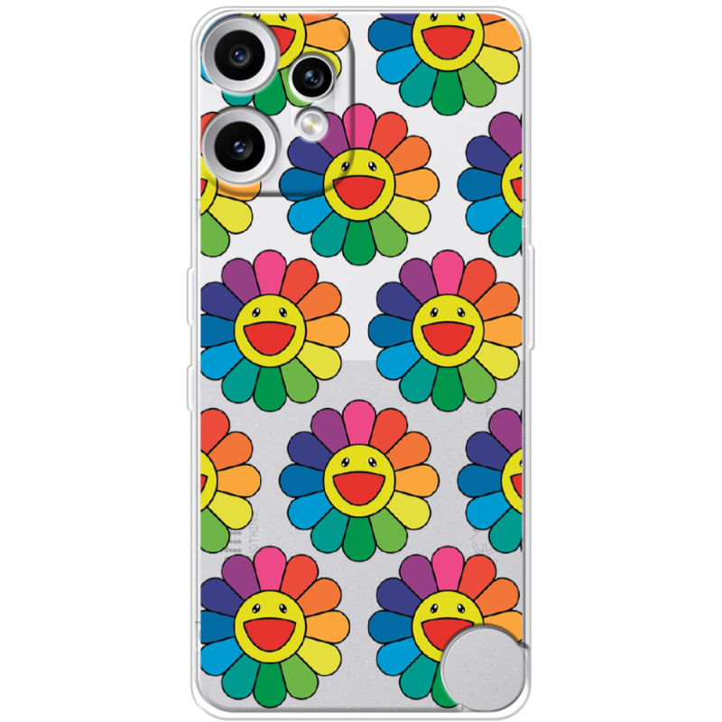 Прозорий чохол BoxFace Nothing CMF Phone 2 Pro Hippie Flowers