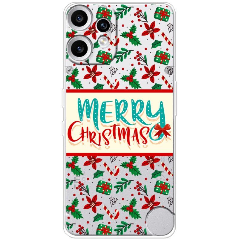 Прозорий чохол BoxFace Nothing CMF Phone 2 Pro Vintage Christmas Pattern