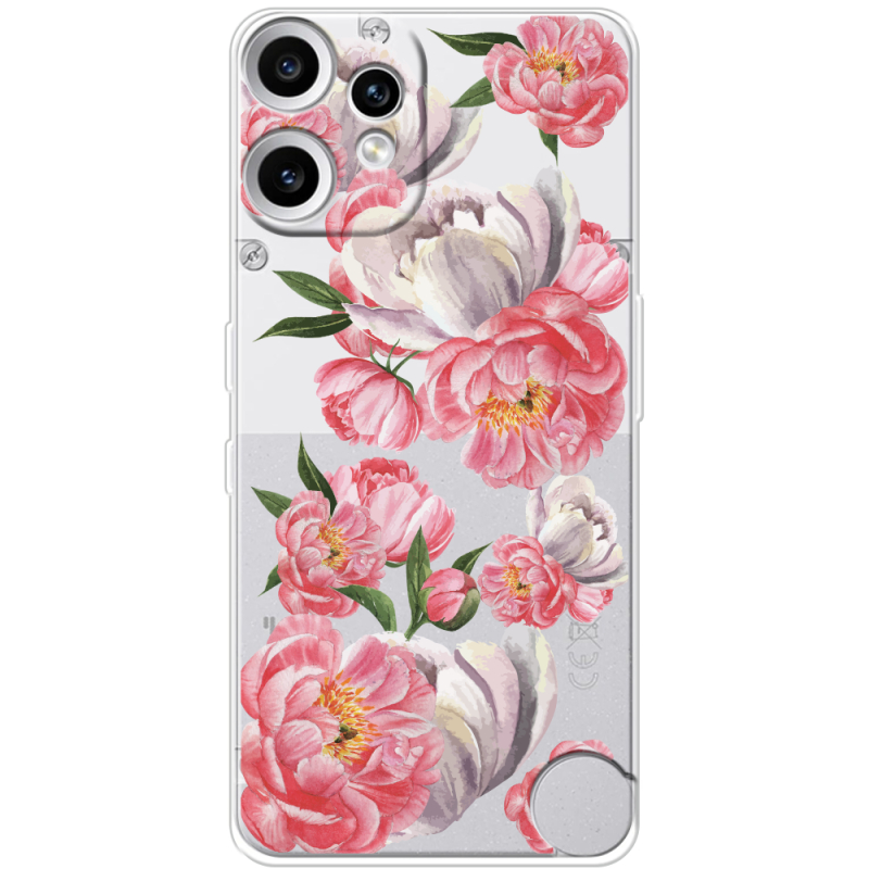 Прозорий чохол BoxFace Nothing CMF Phone 2 Pro Peony Watercolor Style