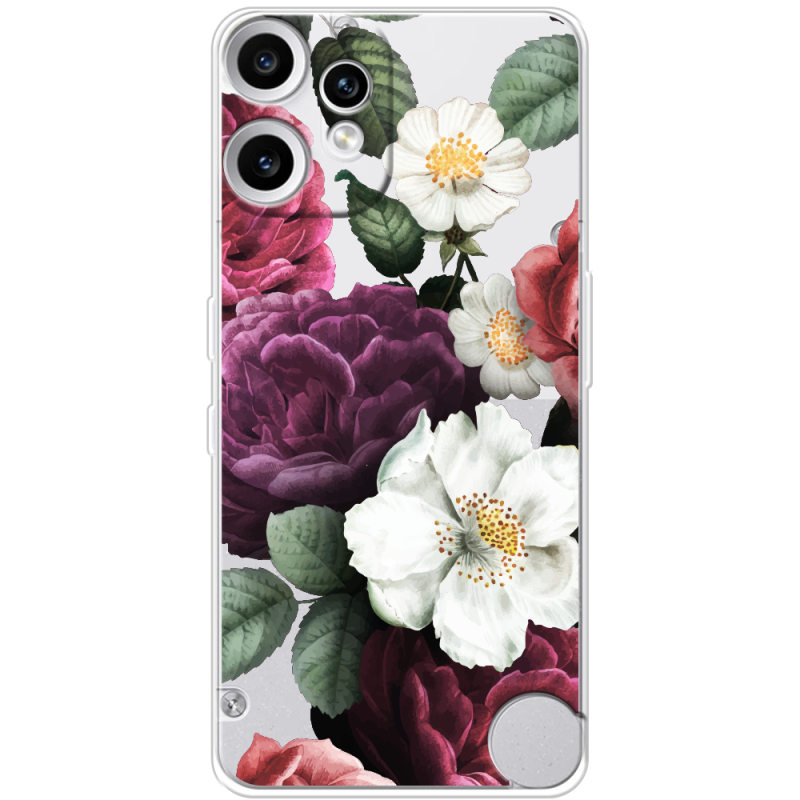 Прозорий чохол BoxFace Nothing CMF Phone 2 Pro Floral Dark Dreams