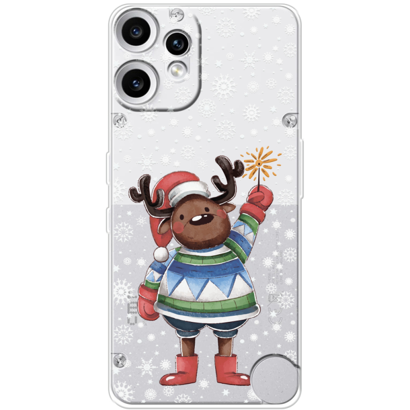 Прозорий чохол BoxFace Nothing CMF Phone 2 Pro Christmas Deer with Snow