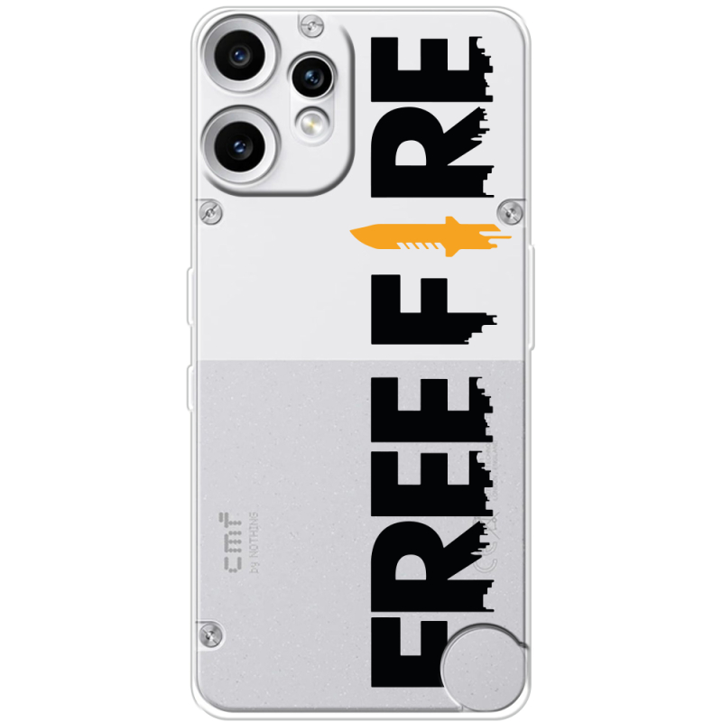 Прозорий чохол BoxFace Nothing CMF Phone 2 Pro Free Fire Black Logo