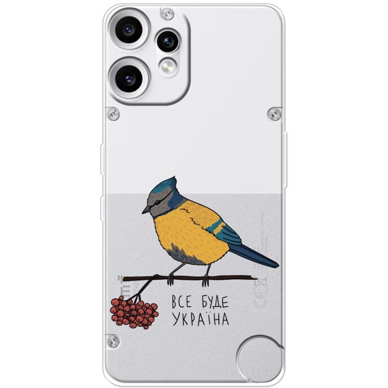 Прозорий чохол BoxFace Nothing CMF Phone 2 Pro Синиця і калина