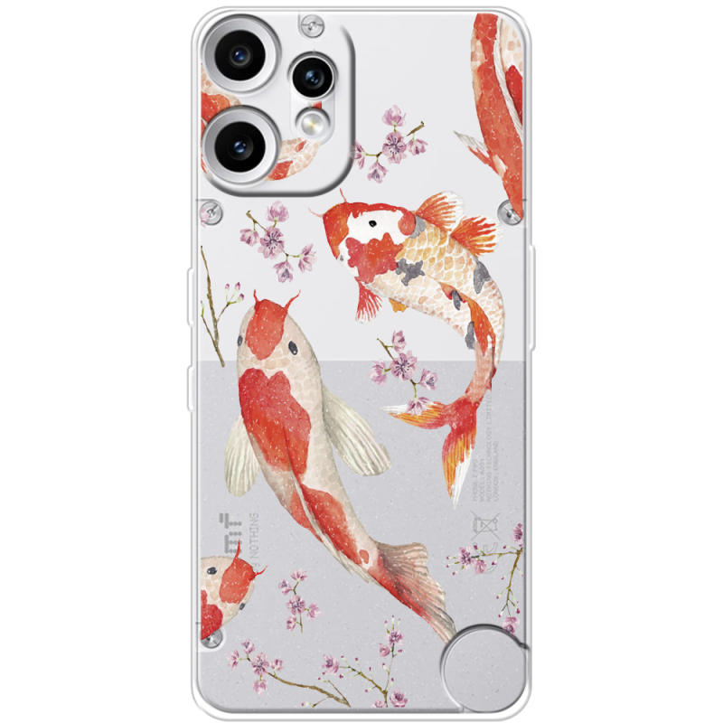 Прозорий чохол BoxFace Nothing CMF Phone 2 Pro Japanese Koi Fish