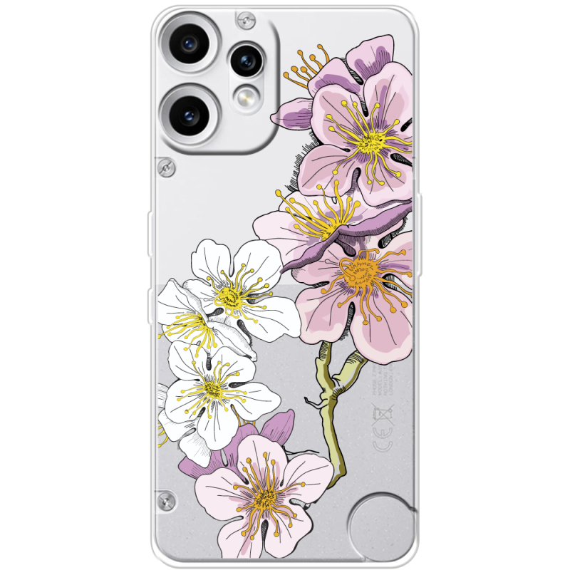 Прозорий чохол BoxFace Nothing CMF Phone 2 Pro Cherry Blossom