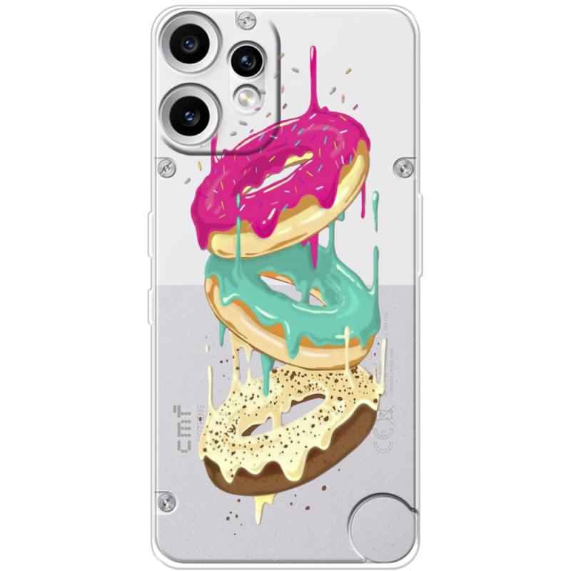 Прозорий чохол BoxFace Nothing CMF Phone 2 Pro Donuts