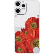 Прозорий чохол BoxFace Nothing CMF Phone 2 Pro Red Poppies