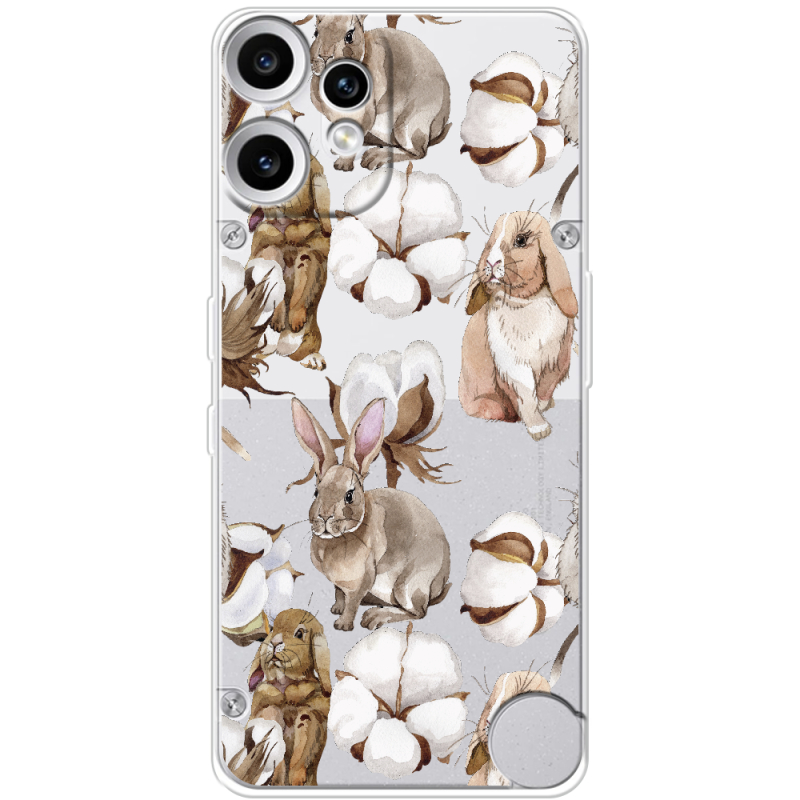 Прозорий чохол BoxFace Nothing CMF Phone 2 Pro Cotton and Rabbits