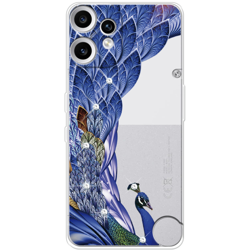 Чохол зі стразами Nothing CMF Phone 2 Pro Peafowl