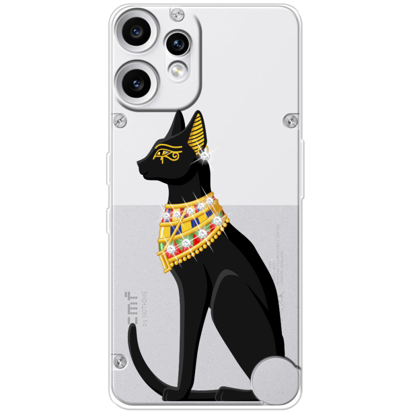 Чохол зі стразами Nothing CMF Phone 2 Pro Egipet Cat