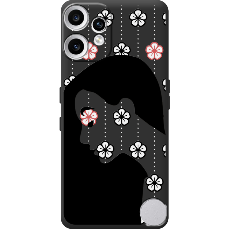 Чорний чохол BoxFace Nothing CMF Phone 2 Pro Flower Hair