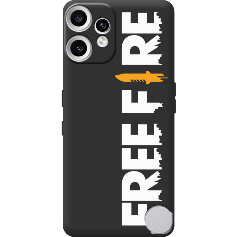 Чорний чохол BoxFace Nothing CMF Phone 2 Pro Free Fire White Logo