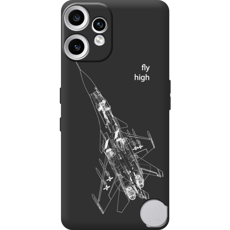 Чорний чохол BoxFace Nothing CMF Phone 2 Pro Військовий літак