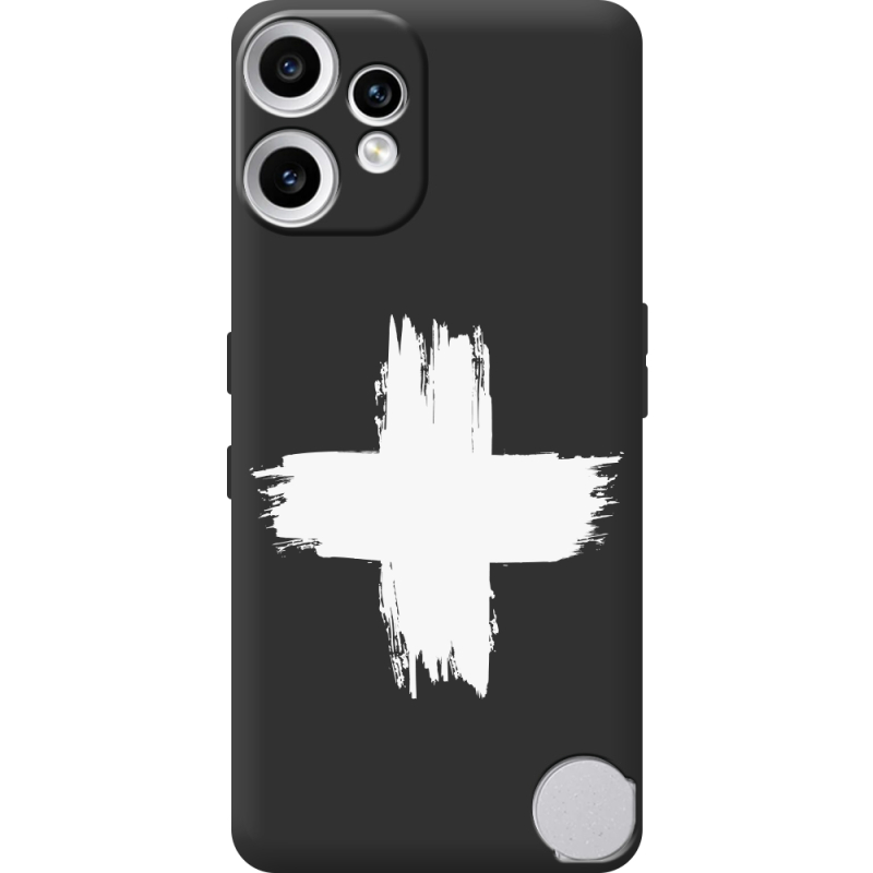 Чорний чохол BoxFace Nothing CMF Phone 2 Pro Білий хрест ЗСУ