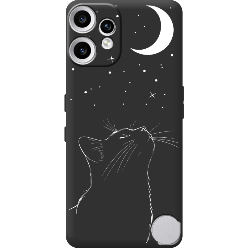 Чорний чохол BoxFace Nothing CMF Phone 2 Pro Місячний кіт