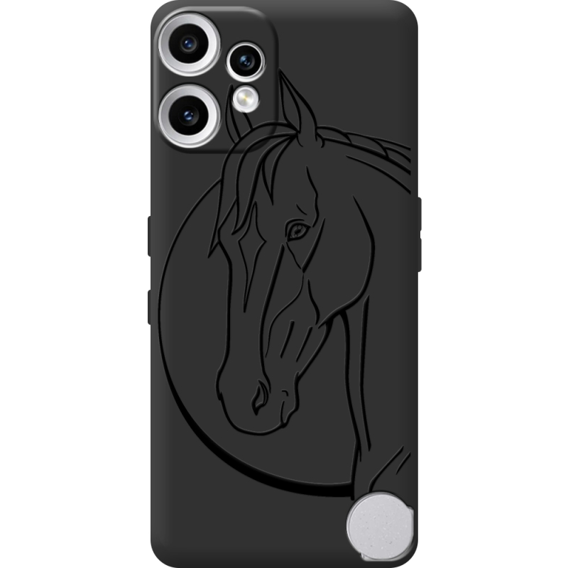 Чорний чохол BoxFace Nothing CMF Phone 2 Pro Horse