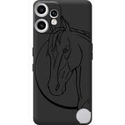 Чорний чохол BoxFace Nothing CMF Phone 2 Pro Horse