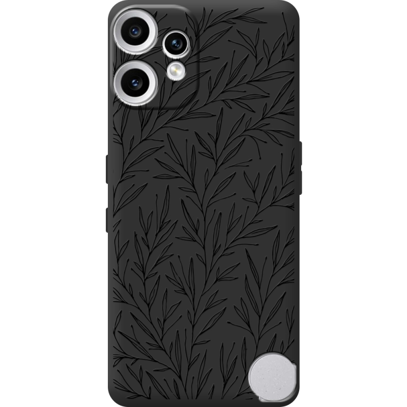 Чорний чохол BoxFace Nothing CMF Phone 2 Pro Leaves