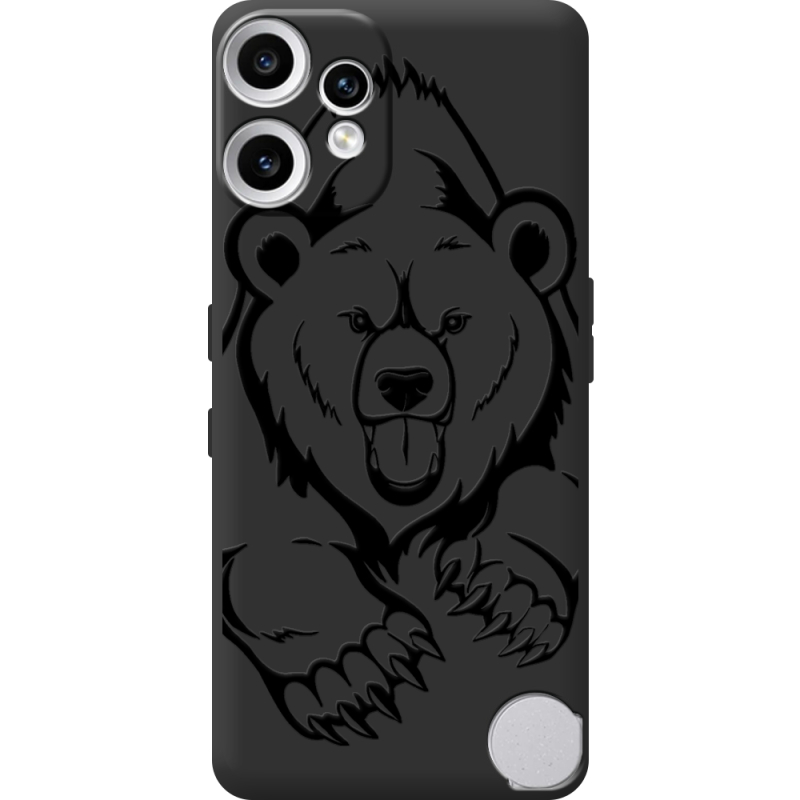 Чорний чохол BoxFace Nothing CMF Phone 2 Pro Grizzly Bear