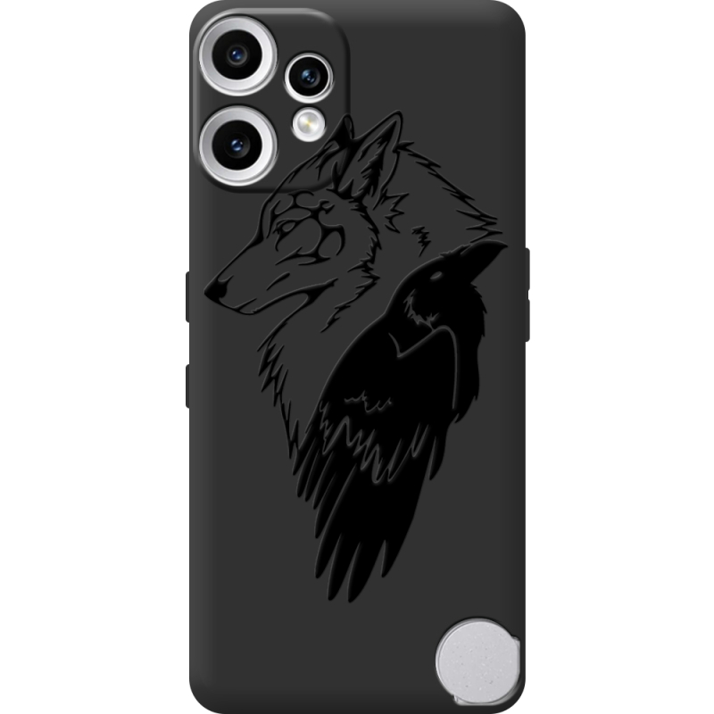 Чорний чохол BoxFace Nothing CMF Phone 2 Pro Wolf and Raven