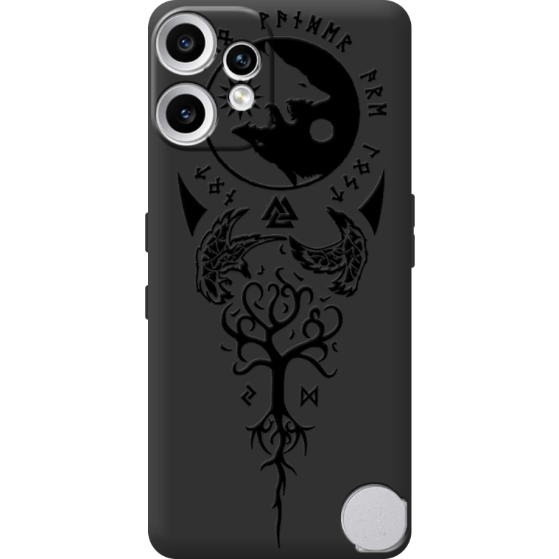 Чорний чохол BoxFace Nothing CMF Phone 2 Pro Hugin and Munin