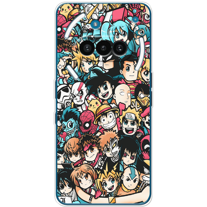 Чохол BoxFace Nothing Phone (3a) Anime Stickers