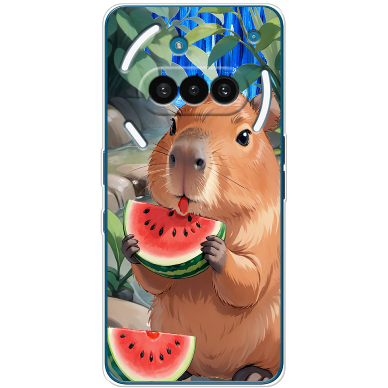 Чохол BoxFace Nothing Phone (3a) Капібара з кавуном