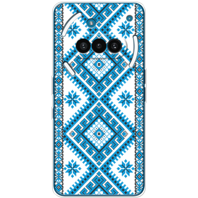 Чохол BoxFace Nothing Phone (3a) Блакитний Орнамент