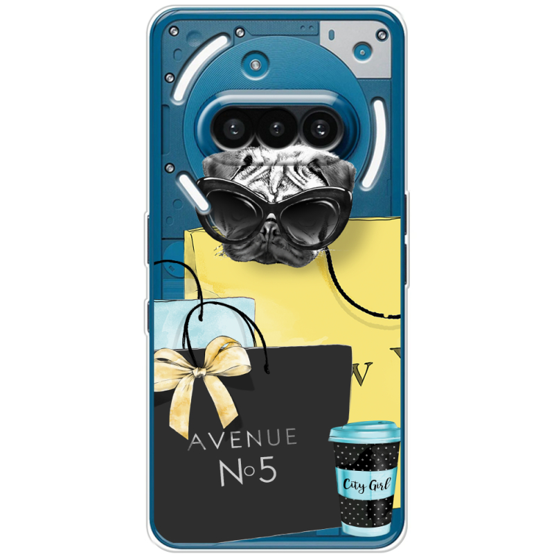 Прозорий чохол BoxFace Nothing Phone (3a) Fashion Pug