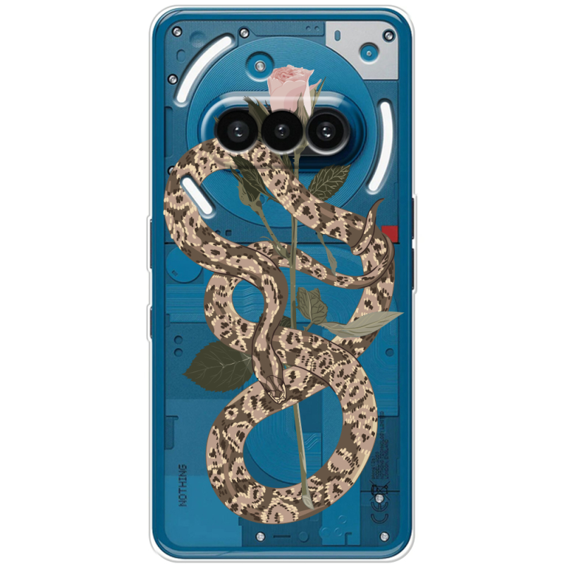 Прозорий чохол BoxFace Nothing Phone (3a) Glamor Snake