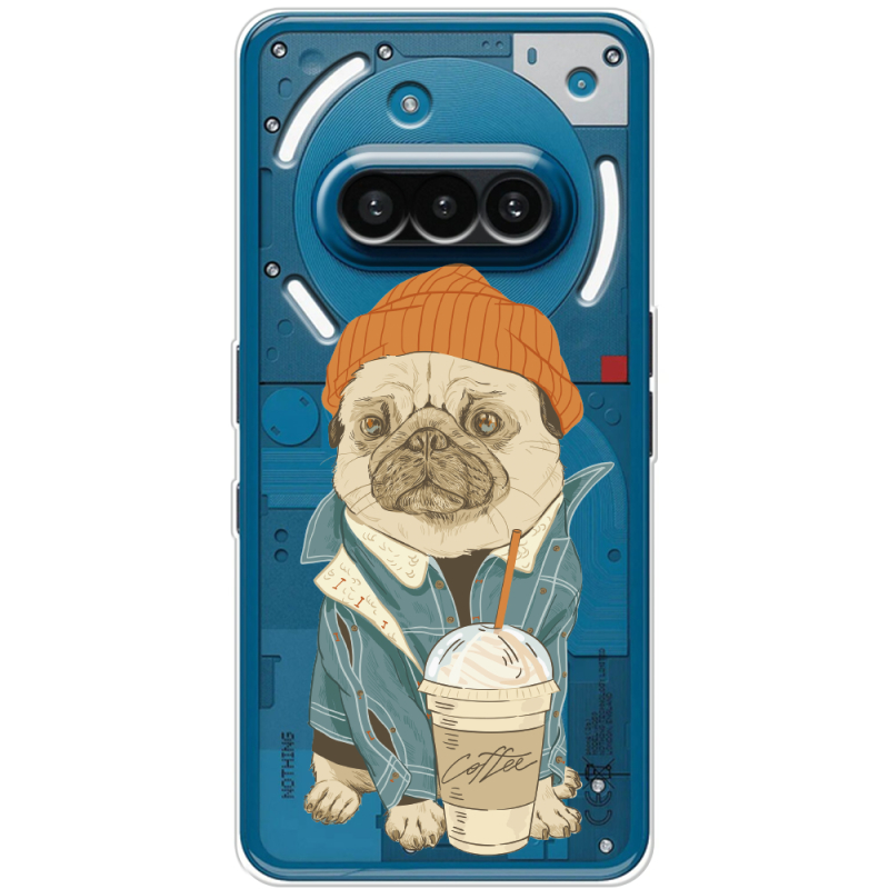 Прозорий чохол BoxFace Nothing Phone (3a) Dog Coffeeman