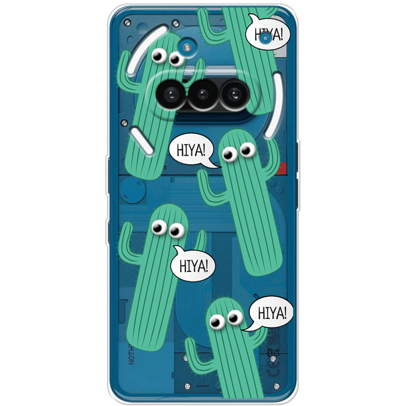 Прозорий чохол BoxFace Nothing Phone (3a) с 3D-глазками HIYA