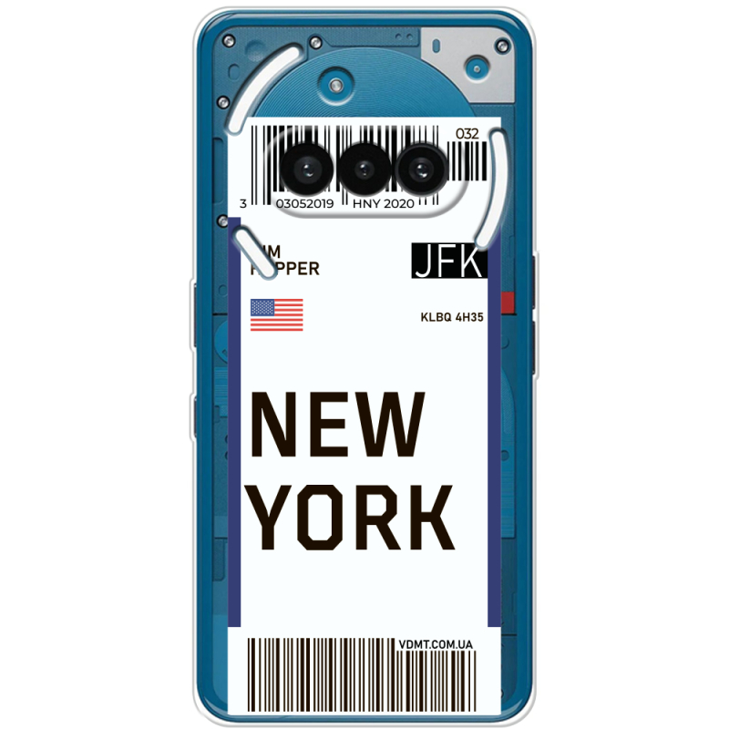 Прозорий чохол BoxFace Nothing Phone (3a) Ticket New York