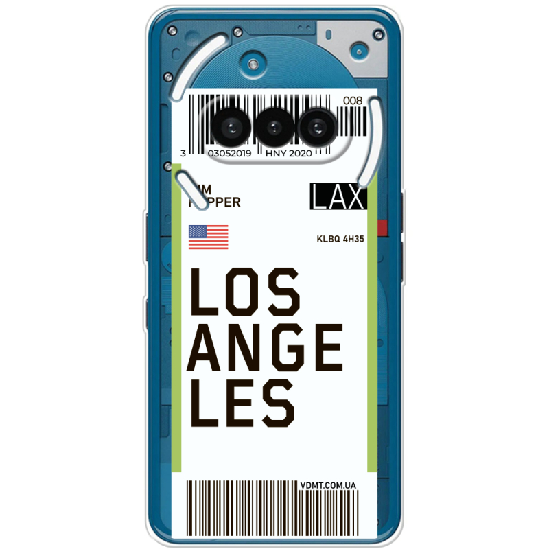 Прозорий чохол BoxFace Nothing Phone (3a) Ticket Los Angeles