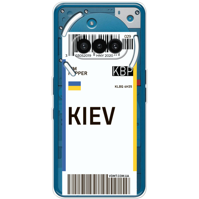 Прозорий чохол BoxFace Nothing Phone (3a) Ticket Kiev