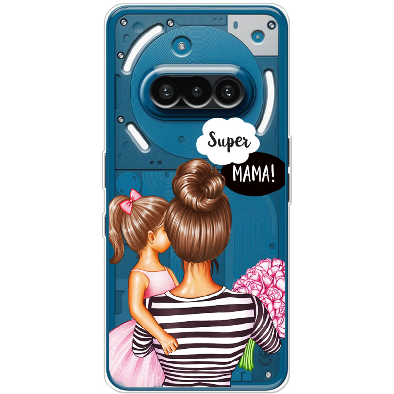 Прозорий чохол BoxFace Nothing Phone (3a) Super Mama and Daughter