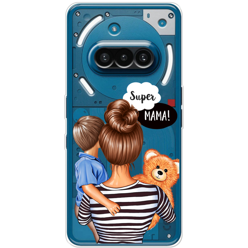 Прозорий чохол BoxFace Nothing Phone (3a) Super Mama and Son