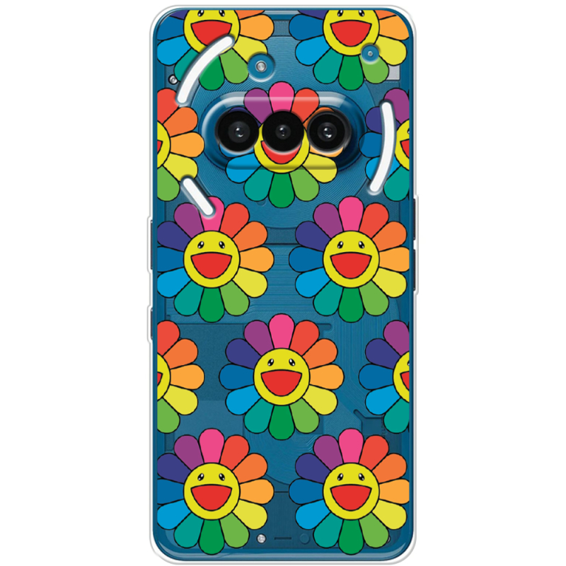 Прозорий чохол BoxFace Nothing Phone (3a) Hippie Flowers