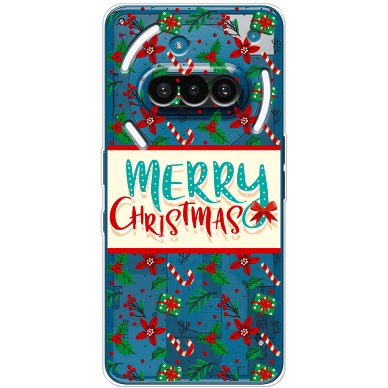 Прозорий чохол BoxFace Nothing Phone (3a) Vintage Christmas Pattern